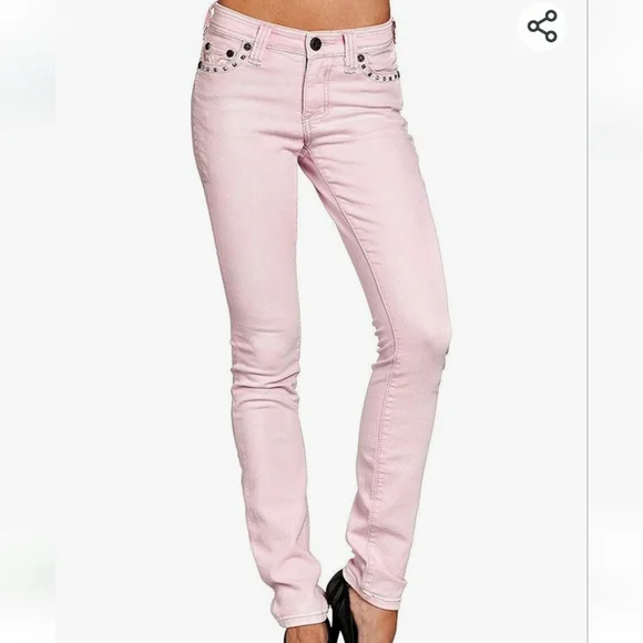 NWT Women's Affliction Raquel Maxine Pink Skinny Jeans - Picture 8 of 16
